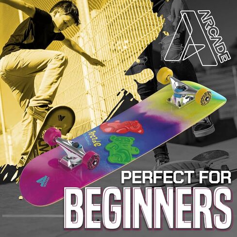 لوح تزلج أركيد للأطفال من عمر 8 إلى 12 - 31 بوصة للمبتدئين، ألواح تزلج للمراهقين، ألواح تزلج للبالغين - ألواح تزلج للأطفال المبتدئين - ألواح تزلج للفتيات والفتيان in Kuwait