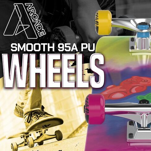 لوح تزلج أركيد للأطفال من عمر 8 إلى 12 - 31 بوصة للمبتدئين، ألواح تزلج للمراهقين، ألواح تزلج للبالغين - ألواح تزلج للأطفال المبتدئين - ألواح تزلج للفتيات والفتيان in Kuwait