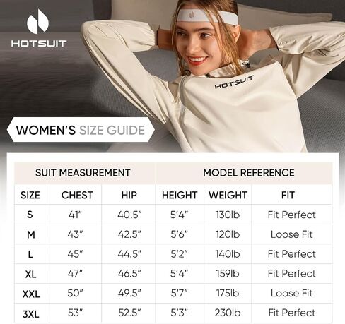 بدلة ساونا للعرق تقنية مضادة للتمزق في الغسالة للنساء من HOTSUIT، مقاس S-3XL in Saudi Arabia