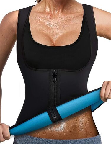 Women Neoprene Sauna Vest Sweat Suit Waist Trainer Corset Body Shaper Zipper Sleeveless Workout Tank Top Shapewear Hot in Kuwait