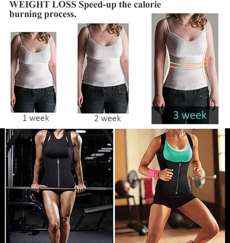 Women Neoprene Sauna Vest Sweat Suit Waist Trainer Corset Body Shaper Zipper Sleeveless Workout Tank Top Shapewear Hot in Kuwait