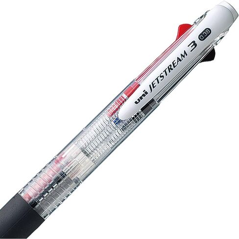Ballpoint Pen Jetstream 3 Color Black, Red, Blue Ink 0.38mm, Transparent Navy (SXE340038T.9) in Saudi Arabia