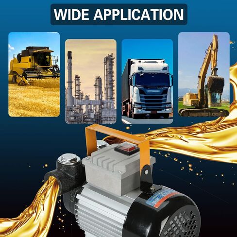 مضخة نقل كهربائية ذاتية التحضير 110 فولت تيار متردد 550 وات، 16GPM 60 لتر/الدقيقة مضخة نقل الزيت وقود الديزل والكيروسين وقود الديزل الحيوي للمركبات ومواقع البناء والمزارع in Kuwait