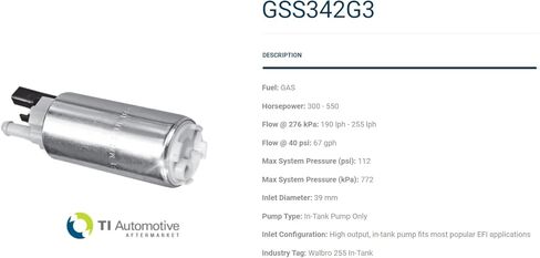 مضخة الوقود Walbro GSS342 + مجموعة التثبيت 400-766 in Kuwait