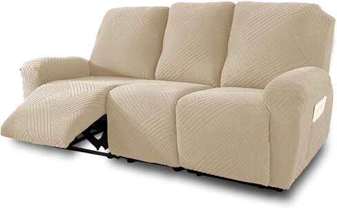 NORTHERN BROTHERS Recliner Chair Covers - 4 Pieces Lazy Boy Recliner Covers That Stay in Place, Reclining Chair Cover Recliner Slipcover, Dark Gray in Kuwait