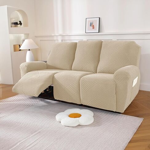 NORTHERN BROTHERS Recliner Chair Covers - 4 Pieces Lazy Boy Recliner Covers That Stay in Place, Reclining Chair Cover Recliner Slipcover, Dark Gray in Kuwait