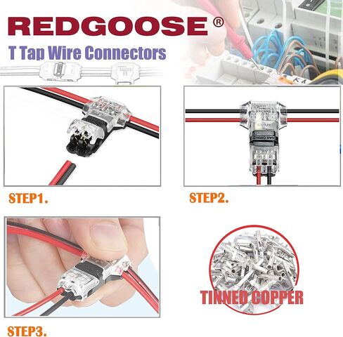 5 عدة موصلات أسلاك T Tap، 24-18 AWG 2Pin 2Way محطة توصيل الأسلاك بدون لحام سريعة للدراجات النارية، سكوتر، سيارة، شاحنة، قوارب والإضاءة in Kuwait