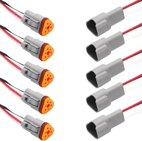 188PCS Deutsch Connector Kit,12 Sets DT 2 3 4 6 8 12 Pin Connectors,with Size 16 Stamped Contacts 14-20AWG for Car Truck Boat in Saudi Arabia