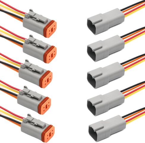 188PCS Deutsch Connector Kit,12 Sets DT 2 3 4 6 8 12 Pin Connectors,with Size 16 Stamped Contacts 14-20AWG for Car Truck Boat in Saudi Arabia