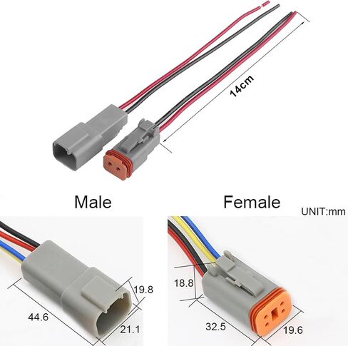 188PCS Deutsch Connector Kit,12 Sets DT 2 3 4 6 8 12 Pin Connectors,with Size 16 Stamped Contacts 14-20AWG for Car Truck Boat in Saudi Arabia