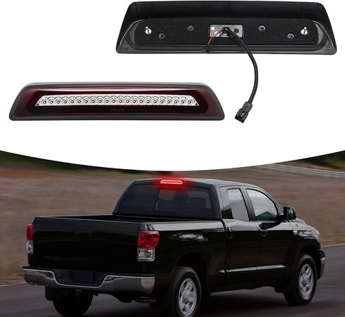 مصباح فرامل LED ثالث متوافق مع تندرا 2007-2021، ضوء إيقاف تثبيت مرتفع في المركز الخلفي، مصباح شحن سقف ستروب طراز F1، استبدال مجموعة ضوء الفرامل الثالثة، عدسة مدخنة، التوصيل والتشغيل، مقاوم للماء in Kuwait
