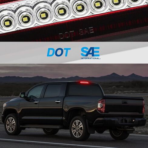 مصباح فرامل LED ثالث متوافق مع تندرا 2007-2021، ضوء إيقاف تثبيت مرتفع في المركز الخلفي، مصباح شحن سقف ستروب طراز F1، استبدال مجموعة ضوء الفرامل الثالثة، عدسة مدخنة، التوصيل والتشغيل، مقاوم للماء in Kuwait