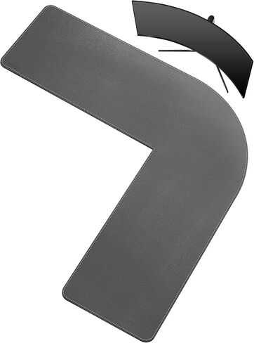 CENNBIE Dual Sided L Shaped Desk Pad,‎‎43.31x51.18x15.75 inches Corner Leather Desk Pad,l Shaped Desk Gaming mat,Waterproof l Shaped Leather Mouse pad,Home Office Accessories Corner Desk Mat(Black) in Saudi Arabia