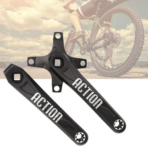 Keenso 1 Pair Cranks, Black Aluminium Alloy Left and Right Mountain Bike Crank Bicycle Accessories 170mm in Saudi Arabia