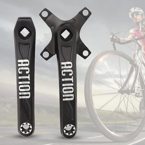 Keenso 1 Pair Cranks, Black Aluminium Alloy Left and Right Mountain Bike Crank Bicycle Accessories 170mm in Saudi Arabia
