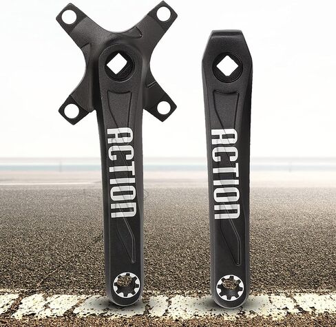 Keenso 1 Pair Cranks, Black Aluminium Alloy Left and Right Mountain Bike Crank Bicycle Accessories 170mm in Saudi Arabia