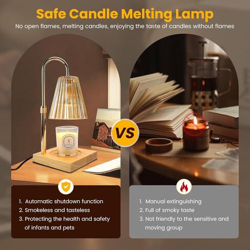 Upgraded Candle Lamp Warmer Includes 4 Light Bulbs, Candle Warmer Lamp with Timer Suitable for Any Scene, Lamp Candle Warmer for Family and Friends, with Creating Candle Lamp Perfect Life. in Saudi Arabia