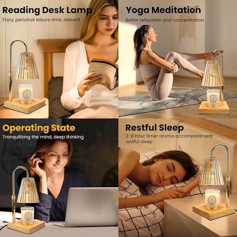 Upgraded Candle Lamp Warmer Includes 4 Light Bulbs, Candle Warmer Lamp with Timer Suitable for Any Scene, Lamp Candle Warmer for Family and Friends, with Creating Candle Lamp Perfect Life. in Saudi Arabia