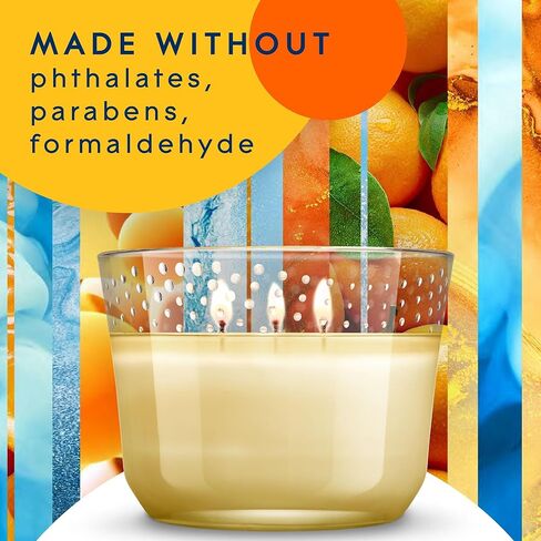 وعاء شموع معطر بثلاث فتائل من جليد، الورد والزهر، عطر مملوء بالزيوت العطرية، 6.8 أونصة in Kuwait