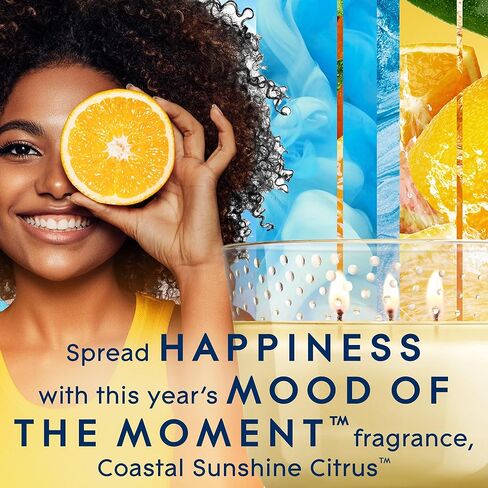 وعاء شموع معطر بثلاث فتائل من جليد، الورد والزهر، عطر مملوء بالزيوت العطرية، 6.8 أونصة in Kuwait