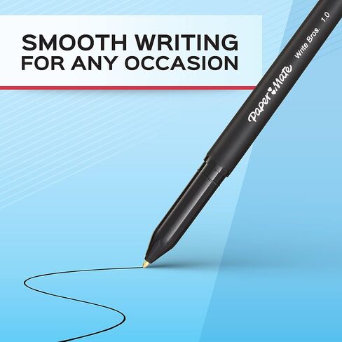 Paper Mate Write Bros Ballpoint Pens, Medium Point (1.0mm), Blue, 12 Count (3311131) in Saudi Arabia