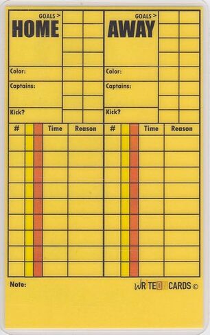 بطاقات حكم مكتوبة لكرة القدم، مجموعة من 4 بطاقات تتضمن ركلات الجزاء وبطاقة تسجيل اللعبة (AR). in Kuwait