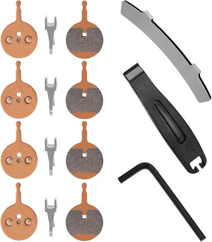 4 أزواج من وسادات فرامل الدراجة المعدنية الملبدة المتوافقة مع وسادات فرامل SRAM Avid bb5 لدراجات MTB E Bike Scooter وسادات فرامل قرصية بديلة مع 3 أدوات تركيب in Kuwait