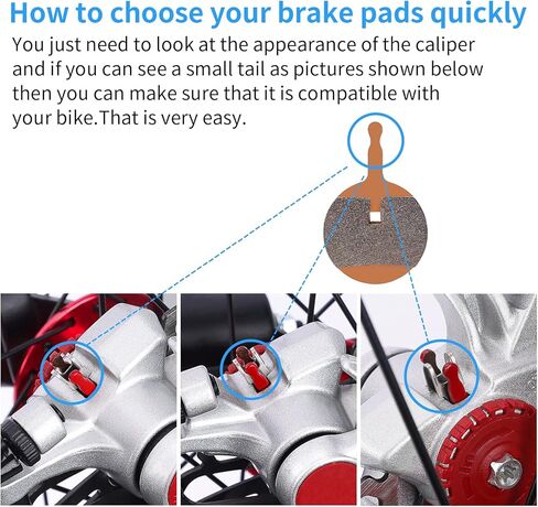 4 أزواج من وسادات فرامل الدراجة المعدنية الملبدة المتوافقة مع وسادات فرامل SRAM Avid bb5 لدراجات MTB E Bike Scooter وسادات فرامل قرصية بديلة مع 3 أدوات تركيب in Kuwait