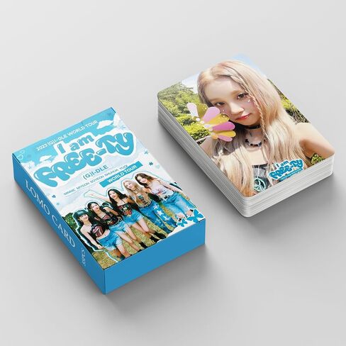 (G) I-DLE Photo Cards 55pcs (G) I-DLE I am freety Photo Cards KPOP GIDLE LOMO Cards GIDLE I FEEL Photocard Gift for Fans Daughter (G) I-DLE Merch in Saudi Arabia