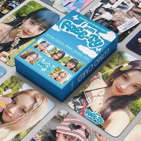 (G) I-DLE Photo Cards 55pcs (G) I-DLE I am freety Photo Cards KPOP GIDLE LOMO Cards GIDLE I FEEL Photocard Gift for Fans Daughter (G) I-DLE Merch in Saudi Arabia
