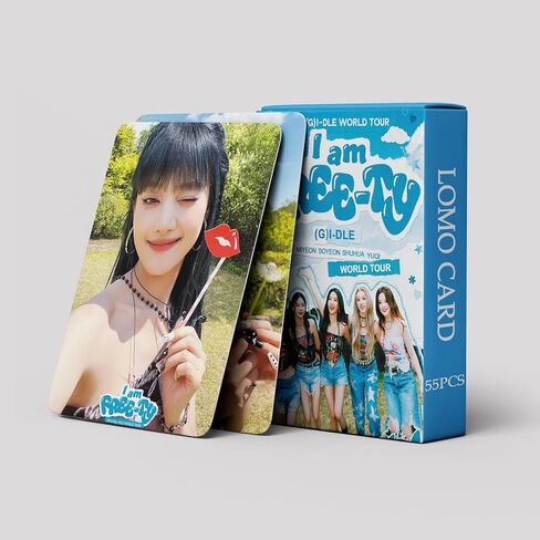 (G) I-DLE Photo Cards 55pcs (G) I-DLE I am freety Photo Cards KPOP GIDLE LOMO Cards GIDLE I FEEL Photocard Gift for Fans Daughter (G) I-DLE Merch in Saudi Arabia
