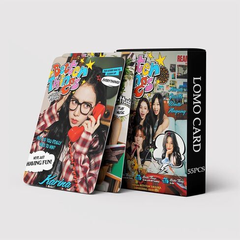 aespa BETTER THINGS Photocards 55Pcs 2023 aespa New Album BETTER THINGS Lomo Cards Set Kpop Merchandise Gift for Fans Boys Girls and My in Kuwait
