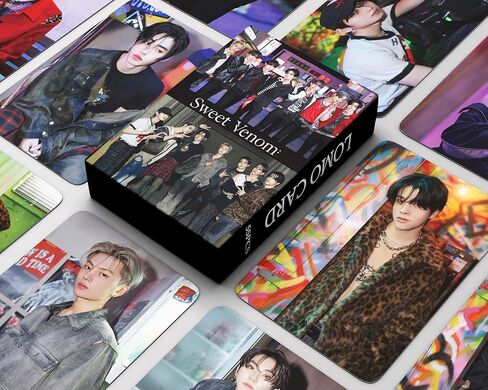 بطاقات صور ENHYPEN SWEET VENOM 55 قطعة 2023 الألبوم الرابع الجديد Dark Blood Lomo بطاقات Kpop البضائع هدية لمحبي الأولاد والبنات ENGENE-Type F in Kuwait