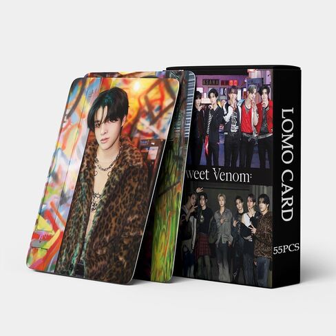 بطاقات صور ENHYPEN SWEET VENOM 55 قطعة 2023 الألبوم الرابع الجديد Dark Blood Lomo بطاقات Kpop البضائع هدية لمحبي الأولاد والبنات ENGENE-Type F in Kuwait