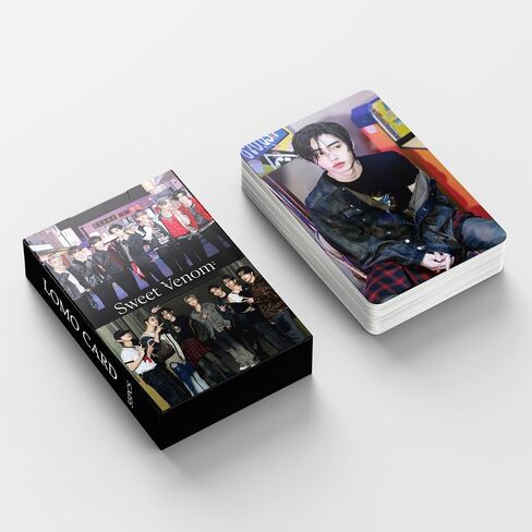 بطاقات صور ENHYPEN SWEET VENOM 55 قطعة 2023 الألبوم الرابع الجديد Dark Blood Lomo بطاقات Kpop البضائع هدية لمحبي الأولاد والبنات ENGENE-Type F in Kuwait
