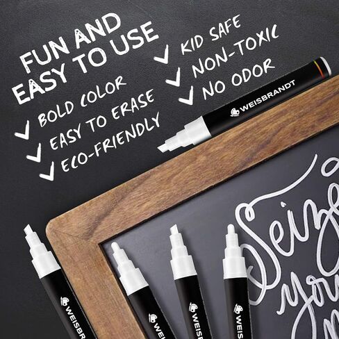 Vintage Earth Style Painting, Drawing & Art Supplies Liquid Chalk Markers, 15mm Chalkboard Markers, Pack of 9 Chalk Pens, for Chalkboards, Whiteboards, Blackboards,24 Chalkboard Labels in Saudi Arabia