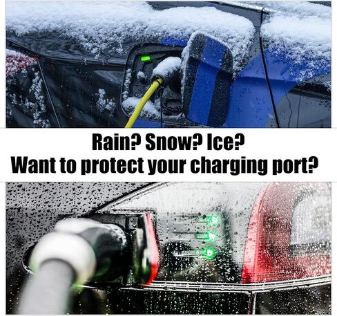 X AUTOHAUX EV Charger Plug Cover Waterproof Outdoor Electric Car Charging Port Cover with Magnetic Adhesion and Drawstring Closure All Weather Protection Black in Saudi Arabia