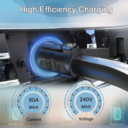 Fit for Tesla to J1772 EV Adapter with Anti-Theft Lock, Max 80A 240V for SAE J1772 Charging Adapter Compatible with Tesla Destination Charger, Mobile Connector, Wall Connector in Kuwait