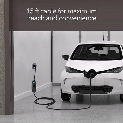 شاحن ليكترون 40 أمبير المستوى 2 EV - 240 فولت، 40 أمبير، 9.6 كيلو واط، سلك تمديد 15 قدم وكابل J1772 - شاحن سيارة كهربائي محمول لـ J1772 EVs مع قابس NEMA 14-50 in Kuwait