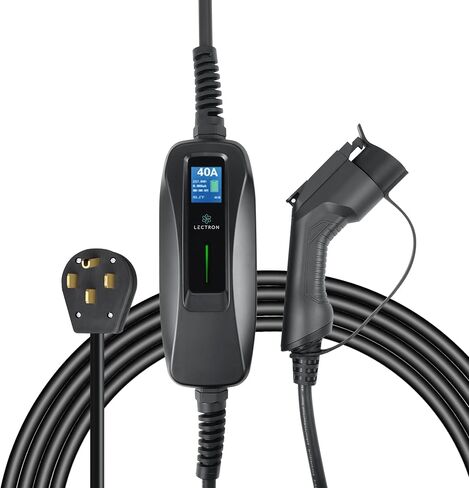 Lectron NEMA 14-50 Level 2 EV Charger - 240V 32 Amp with 15ft Extension Cord & J1772 Cable - for J1772 Evs in Saudi Arabia