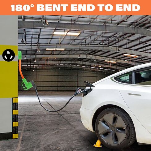 سلك محول شاحن Flameweld EV - NEMA N10-30P ذكر إلى أنثى N14-50R مع مقبض، 3 شقوق 30 أمبير لشحن المستوى 2 EV، سلك محول مولد STW 10/3 AWG EV، UL in Kuwait