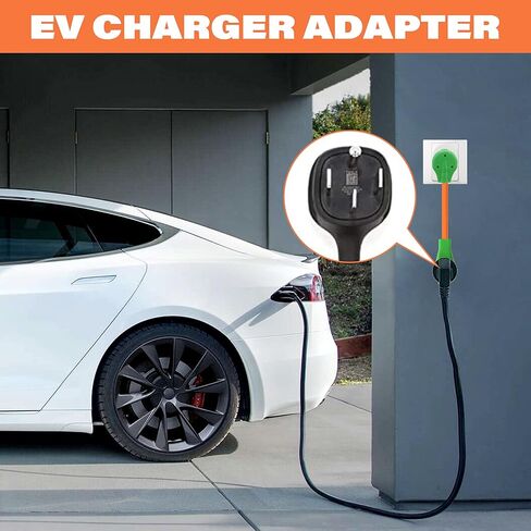 سلك محول شاحن Flameweld EV - NEMA N10-30P ذكر إلى أنثى N14-50R مع مقبض، 3 شقوق 30 أمبير لشحن المستوى 2 EV، سلك محول مولد STW 10/3 AWG EV، UL in Kuwait