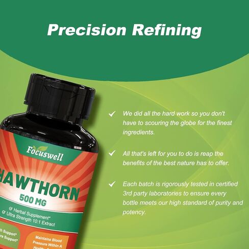 مستخلص مكملات الزعرور بيري البوليفينول، مركز من 150 جرام من التوت الطازج، مستخلص الزعرور 500 مجم، الكركديه والثوم - فيتامينات وأعشاب 60 كبسولة in Kuwait