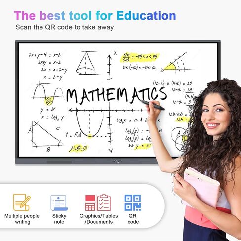 مركز تعاون السبورة الذكية، Armerboard 55 بوصة 4K UHD لوحة بيضاء إلكترونية رقمية للفصل الدراسي والأعمال، لوحة بيضاء تفاعلية مع نظام بيئي مفتوح للتطبيق in Saudi Arabia