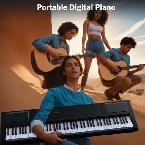 GAOMON 88-Keys Weighted Digital Piano for Beginners with Bench,Piano Keyboard Stand, Triple Pedals, Function, Headphones, Power Adapter in Saudi Arabia