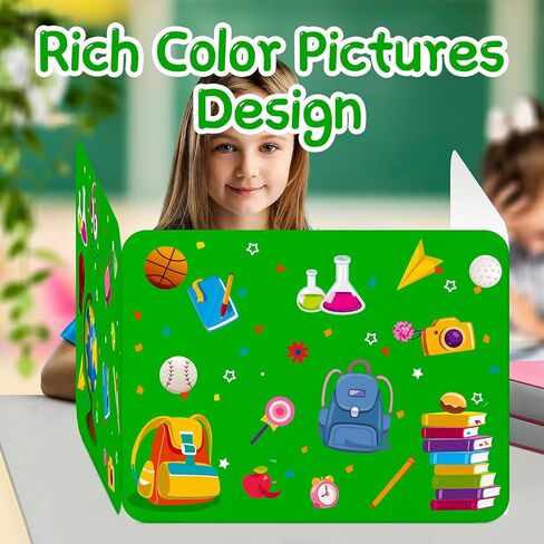 دروع الخصوصية لمكاتب الطلاب - 24 حزمة، مجلدات الخصوصية الملونة للفصول الدراسية للطلاب، ولوحات الخصوصية للاختبار وفواصل المكاتب (16 بوصة عرض × 12 بوصة ارتفاع × 13 بوصة عمق) in Kuwait