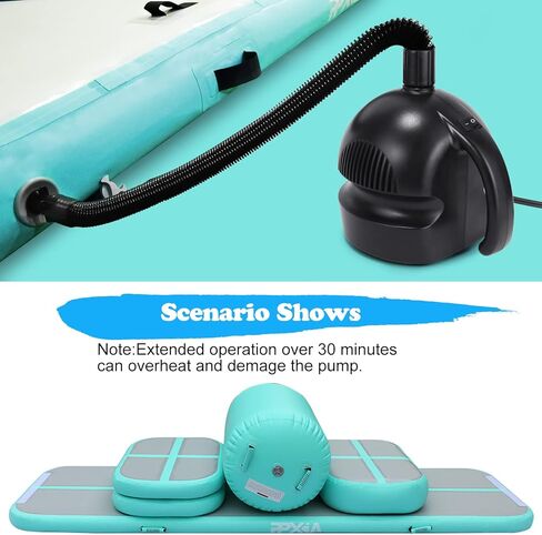 مضخة مسار تعثر الهواء الكهربائية، مضخة هواء لحصيرة الجمباز، حصيرة قابلة للنفخ مع 4 فوهات، مضخة سرير هوائي للمرتبة الهوائية للسباحة، لعبة حمام السباحة، قارب الطوافة، مضخة هواء كهربائية سريعة باللون الأسود in Kuwait