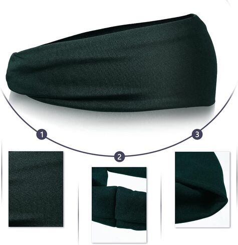 5 Pack Sports Headbands for Men, Moisture Wicking Workout Headband Non Slip Sport Sweatbands Headbands Stretchy Moisture Wicking Hairband for Running Cycling Yoga, Hairband for Women and Men in Saudi Arabia