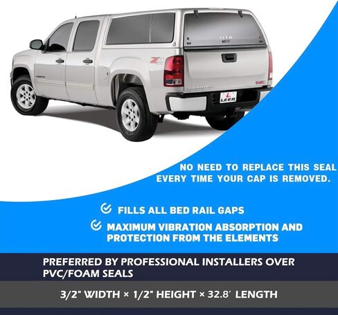 MYFAMIREA 24.5Ft Adhesive Tailgate Seal fits Pickups, Truck, Auto Car, Keep Kit Dust, Dirt and Moisture Out of Covered Truck Bed in Saudi Arabia