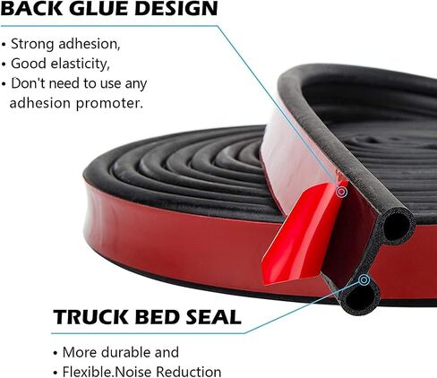 MYFAMIREA 24.5Ft Adhesive Tailgate Seal fits Pickups, Truck, Auto Car, Keep Kit Dust, Dirt and Moisture Out of Covered Truck Bed in Saudi Arabia